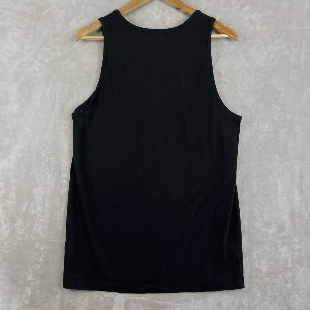 Urban Outfitters Men's Med Sleeveless Crop Tank Top Crew Neck Grungecore Matrix - Picture 4 of 7